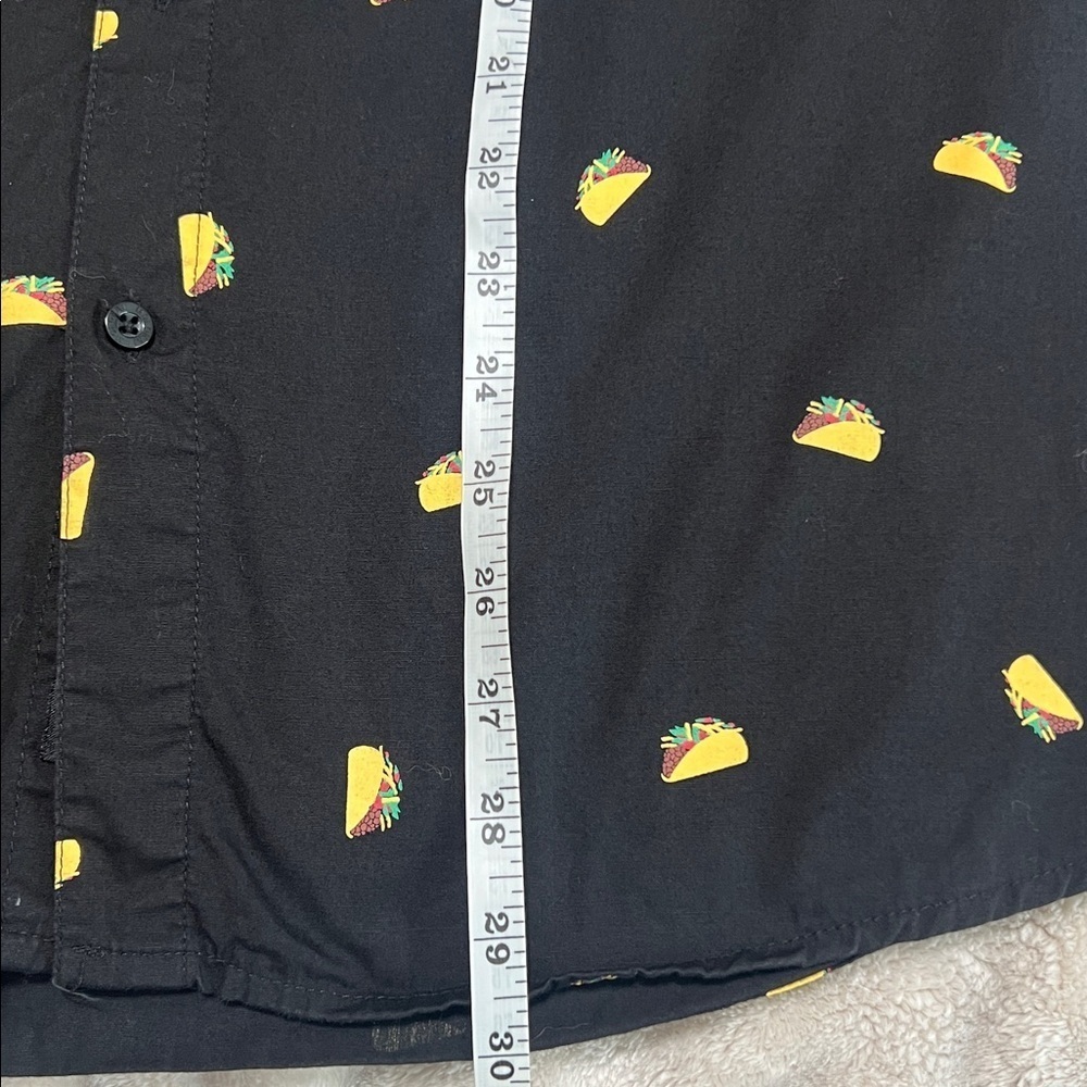 Molokai Taco Button Down Shirt Men’s XL • Black Novelty Print • 100% Cotton - Picture 6 of 9